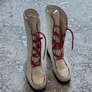 Kandahar Vintage Fur Lace Up Boot Sz6